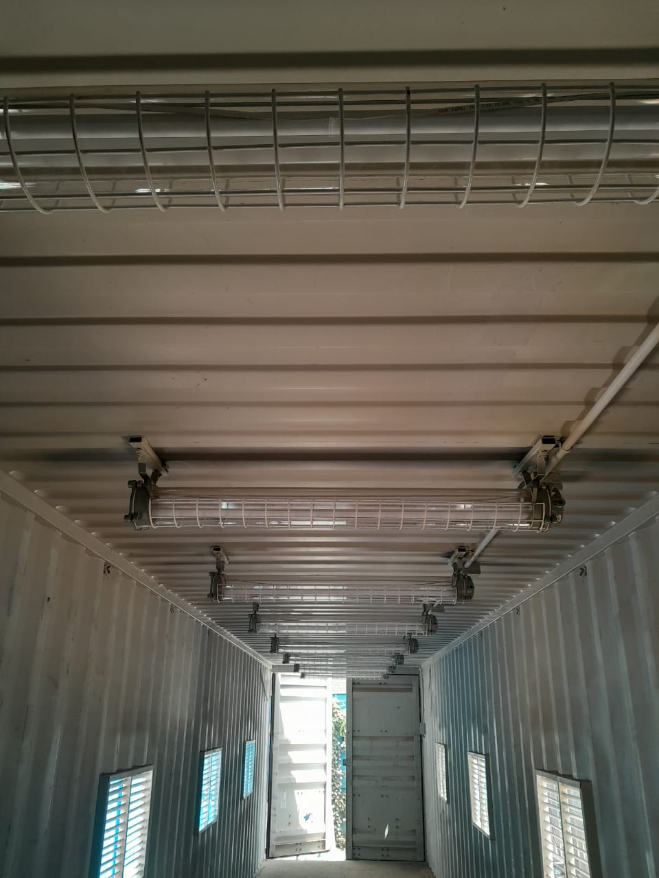 Container home in mountain setting